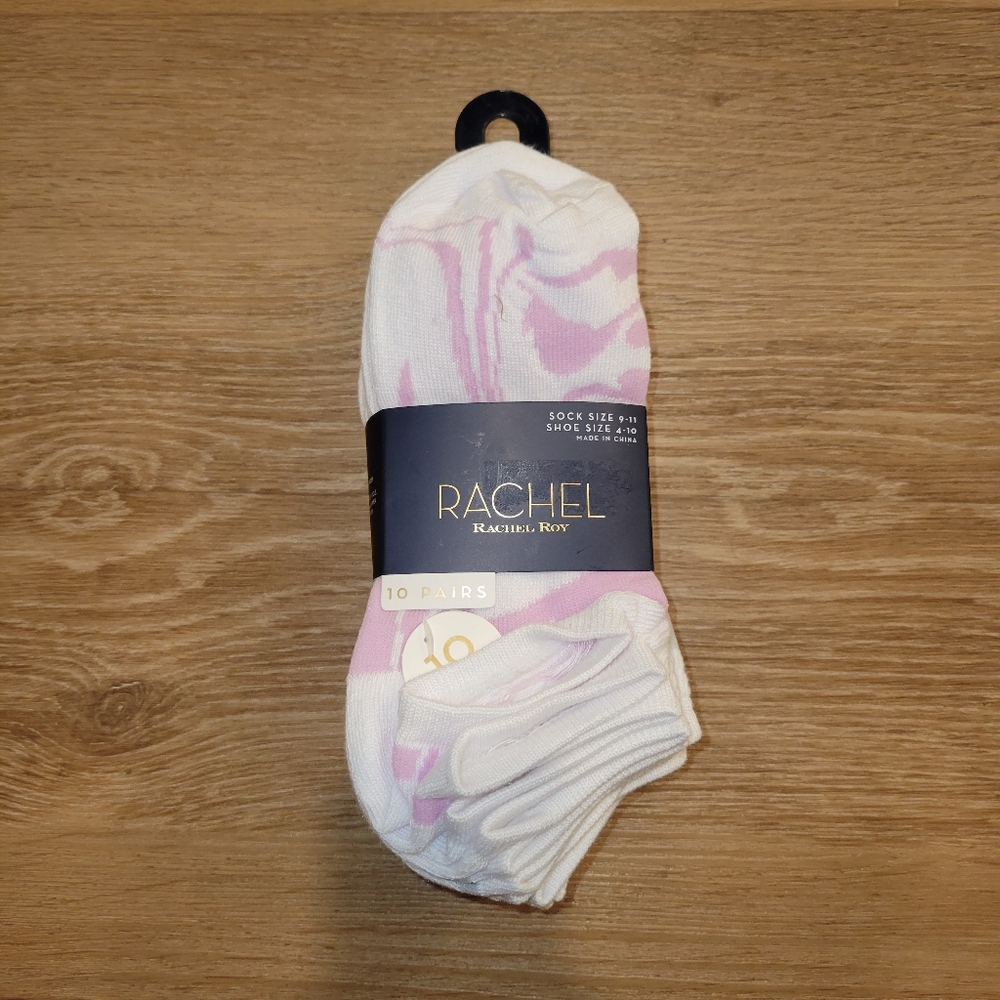 Rachel Rachel Roy 10 Pairs White Women’s Low Cut Socks Size 9-11 New